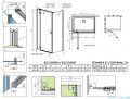 Radaway Essenza Kdj Brushed GunMetal kabina 80x100cm lewa szczotkowany grafit 1385043-92-01L/1384052-01-01