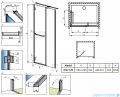 Radaway Carena DWJ Drzwi prysznicowe 120 lewe szkło przejrzyste + brodzik Doros D 34332-01-01NL