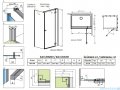 Radaway Essenza Kdj Brushed Nickel kabina 90x75cm prawa szczotkowany nikiel 1385044-91-01R/1384049-01-01