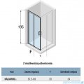 Novellini Kali AH kabina kwadratowa 70x70  profile czarne KALIAH66L-1H/KALIAH66L-1H