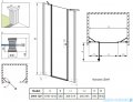 Radaway Eos II DWJS Drzwi prysznicowe 120x195 lewe szkło przejrzyste 3799454-01L