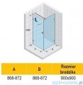 Riho Scandic NXT X201 kabina prysznicowa prawa 90x90cm chrom G001040120