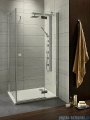 Radaway Kabina prysznicowa Almatea Kdj 90x80 prawa szkło grafitowe + brodzik Doros D