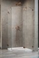 Radaway Essenza Pro Brushed Copper Ptj kabina pięciokątna 80x80 prawa szczotkowana miedź 10100000-93-01R/10100100-01-01