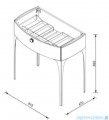 Oristo Louis szafka z umywalką 81x55x47 granatowy mat OR50-SD1S-82-14/UME-LU-82-93
