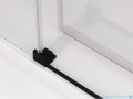 SanSwiss Cadura Black Line kabina Walk in 160cm lewa ze ścianką przesuwną profile czarny mat CAW2G1600607