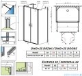 Radaway Nes 8 Dwd+2S kabina 75x80x75cm przejrzyste 10080075-01-01/10082180-01-01/10080075-01-01