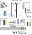 Radaway Arta Kdj II kabina 140x110cm lewa szkło przejrzyste 386457-03-01L+1386046-03-01L+386023-03-01