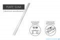 Schedpol Slim Lux odpływ liniowy z maskownicą Plate Slim do zabudowania płytkami 100x3,5x9,5cm OLP100/SLX