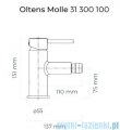 Oltens Molle bateria bidetowa czarny mat 31300300
