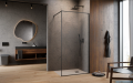 Radaway Modo F II Brushed GunMetal kabina Walk-in 140x2010cm Szczotkowany Grafit szkło przejrzyste 10409144-92-01