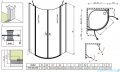 Radaway Eos II PDD kabina prysznicowa 90x90 szkło przejrzyste + brodzik Delos A + syfon 3799471-01L/3799471-01R/SDA0909-01