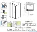 Radaway Eos KDJ II kabina prysznicowa 120x70 lewa przejrzyste 13799424-01L/13799408-01