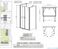 Radaway Eos II DWD+2S kabina przyścienna 75x100x75cm szkło przejrzyste 3799402-01/3799409-01L/3799409-01R