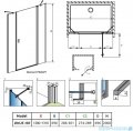 Radaway Nes Black Dwjs drzwi wnękowe 130cm prawe czarny mat/szkło przejrzyste 10038130-54-01R