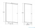Besco Easy Slide parawan nawannowy przesuwny 100x150cm PES-2S