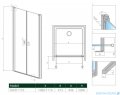 Radaway Nes DWD I Brushed Gold drzwi wnękowe 110cm szczotkowane złoto 10027110-99-01