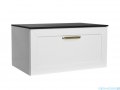 Besco Dexa szafka podumywalkowa 80x50x40cm biała, uchwyt złoty SUD-854-BZ