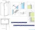 Radaway Essenza Pro Brushed Nickel Kdj+S kabina 80x120x80cm prawa szczotkowany nikiel 10097312-91-01R/10098080-01-01/10098080-01-01