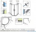 Radaway Euphoria PDD E Kabina prysznicowa 100x80 szkło przejrzyste 383003-01L/383002-01R