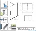 Radaway Furo Brushed GunMetal DWJ drzwi prysznicowe 90cm prawe szczotkowany grafit 10107472-92-01R/10110430-01-01