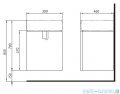 Koło Twins szafka podumywalkowa wisząca z szufladą 49,5x57x45,9 cm biały połysk 89495