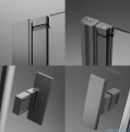 Radaway Nes Kds I Brushed GunMetal kabina 100x100cm prawa szczotkowany grafit 10023100-92-01R/10043100-92-01