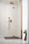 Radaway Nes 6 Brushed Copper KDD B kabina walk-in 80cm prawa szczotkowana miedź szkło przejrzyste 10024080-93-01R