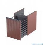 Oristo Etna szafka niska z koszem Ryflowana 40x50x45cm Ceglany Mat OR52-SN1S-40-19R