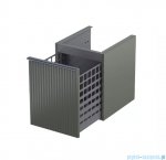 Oristo Etna szafka niska z koszem Ryflowana 40x50x45cm Oliwkowy Mat OR52-SN1S-40-17R