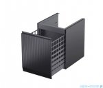 Oristo Brylant szafka niska z koszem Ryflowana 40x50x45cm czarny mat OR36-SN1S-40-8R