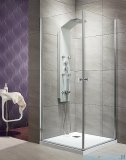 Radaway Eos KDD kabina prysznicowa 100x100 szkło intimato + Brodzik Delos C + syfon 37223-01-12N