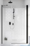 Radaway Nes 8 Black Dws I drzwi wnękowe 110cm prawe czarny mat/szkło przejrzyste 10078110-54-01R/10078111-01-01
