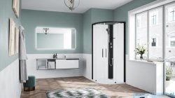 Novellini Glax 1 2.0 kabina standard 100x100 czarna G21R100M-1HH