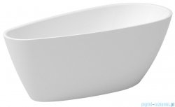 Besco Goya A-Line Glam srebrna 170x80cm wanna wolnostojąca akrylowa + syfon klik-klak biały #WA-170-GSB