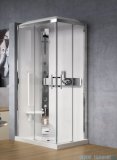 Novellini Glax 3 kabina prysznicowa masażowo-parowa 100x80 lewa srebrny GL3A100SM1N-1B