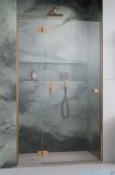 Radaway Essenza 8 Brushed Copper Dwj drzwi wnękowe 130cm lewe szczotkowana miedź/szkło przejrzyste 10480812-01-01L/10460437-93-01L