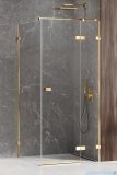 New Trendy Avexa Gold Shine kabina kwadratowa 110x110x200 cm przejrzyste prawa EXK-1858