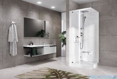 Novellini Glax 2 2.0 kabina z hydromasażem hydro plus 90x90 lewa total biała G22GF99ST1L-1UU