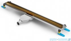 New Trendy Visio Slim Gold Shine odpływ liniowy z rusztem polerowanym w kolorze złota 60x3,2 cm OL-0071