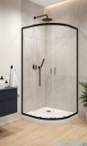 Sanplast Fris kpl-KP4/FRIS-b-M Kabina półokrągła + brodzik mineralny 80x80x200 cm czarny matowy 602-331-3250-59-400