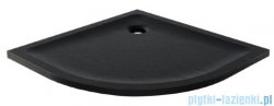 New Trendy Mild Stone Brodzik akrylowy półokrągły 80x80x4,5 cm czarny B-0579