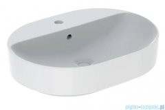 Geberit VariForm Umywalka owalna z półką, z przelewem 60x45cm KeraTect 500.777.00.2