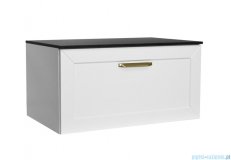 Besco Dexa szafka podumywalkowa 80x50x40cm niebieska, uchwyt złoty SUD-854-NZ