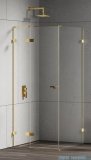 New Trendy Eventa Gold Shine kabina prysznicowa kwadratowa 90x90x200 cm lewa przejrzyste Złoty połysk EXK-4697