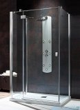 Radaway Kabina prysznicowa Essenza KDJ+S 90x100x90 lewa szkło przejrzyste + brodzik Doros D + syfon 32944-01-01L