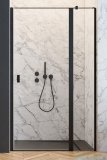 Radaway Nes Black Dwj II drzwi wnękowe 120cm prawe czarny mat/szkło przejrzyste 10036120-54-01R