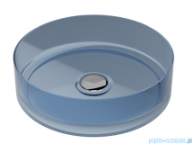 Besco Enya Blue Wave + maskownica biała umywalka nablatowa 36x36x10cm #UME-36-BWW