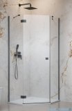 Radaway Essenza 8 Brushed GunMetal Ptj kabina pięciokątna 90x100cm lewa szczotkowany grafit 10490000-92-01L/10490700-01-01