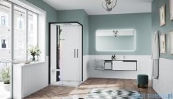 Novellini Glax 1 2.0 kabina z sauna parową 100x80 lewa czarna G21A198SM5-1HH